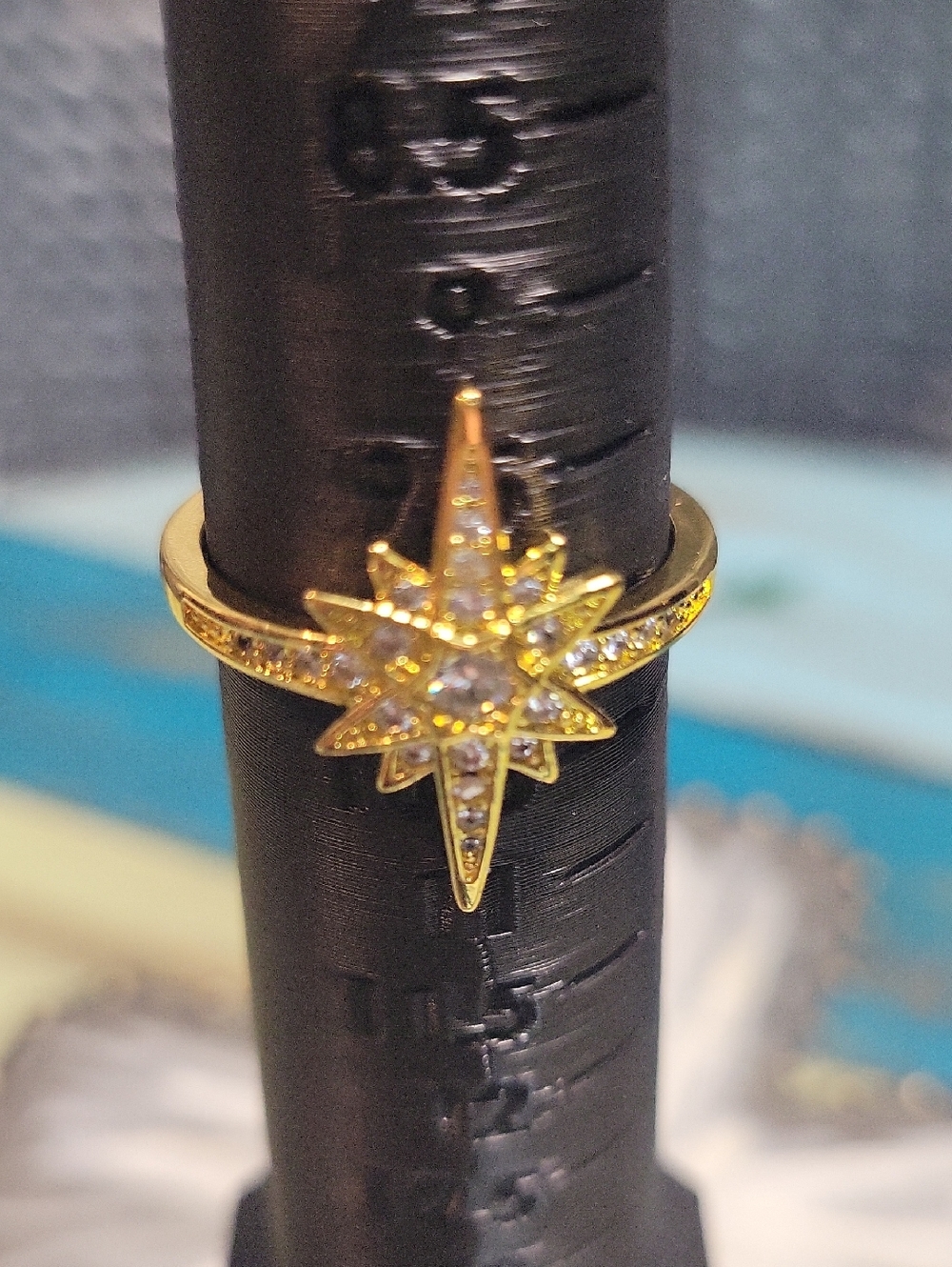 Gold Starburst Ring - Women's Fashion Ring- New
